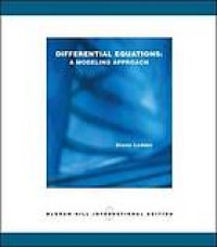 Differential equations : a modelling approach