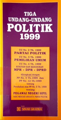 Tiga undang-undang politik 1999